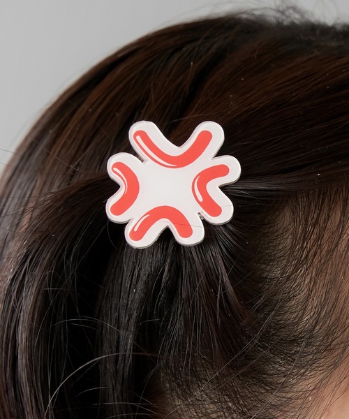 SPINNS（スピンズ） ヘアクリップ 「2個セット」怒りデザイン ミニヘア
