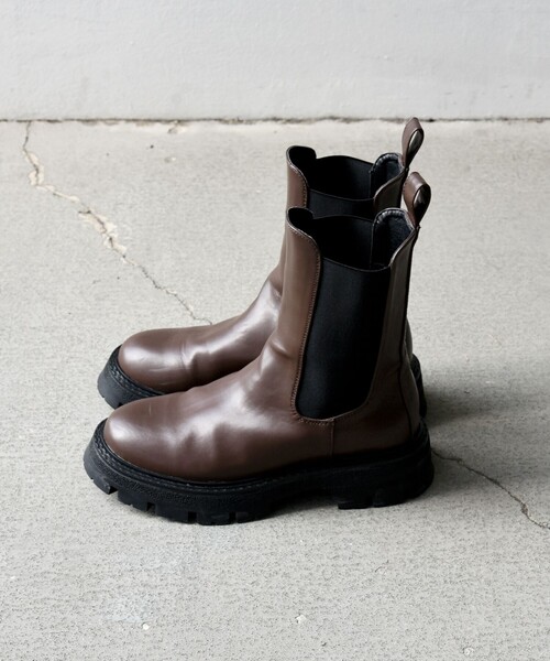 SHIPS any ブーツ 「WEB限定」SHIPS any: トラックソール サイドゴア