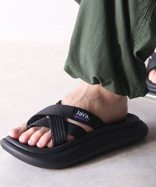 Java サンダル 「Javaジャバコラボ」 フラットベルクロスポーツ