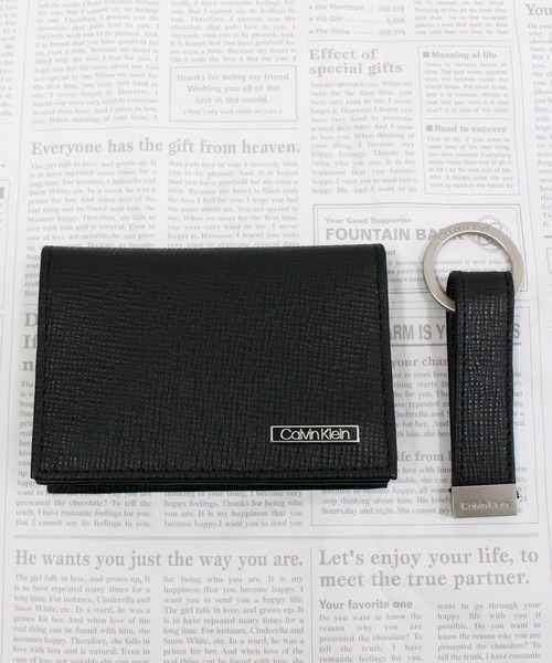 Calvin Klein（カルバン・クライン） 名刺入れ CK ワンポイント レザー