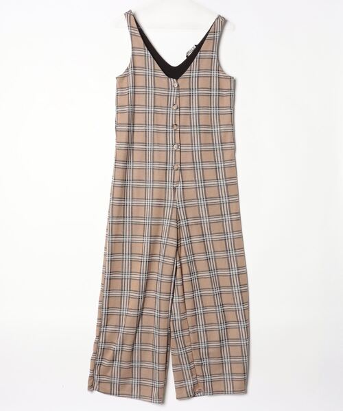 stradivarius（ストラディバリウス） チェック柄オーバーオール M