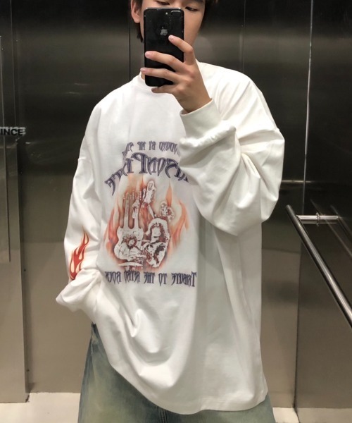 MASONPRINCE tシャツ ビッグシルエットヴィンテージ加工MPオリジナル