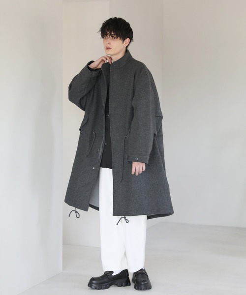 モッズコート コート ビッグシルエットメルトンM-65ロングモッズコート