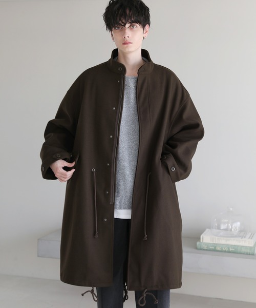 モッズコート コート ビッグシルエットメルトンM-65ロングモッズコート