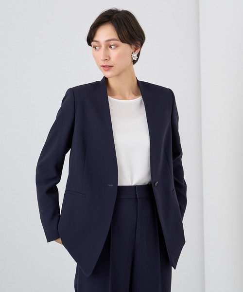 ANAYI（アナイ） ジャケット ノーカラージャケット ストレッチクロス