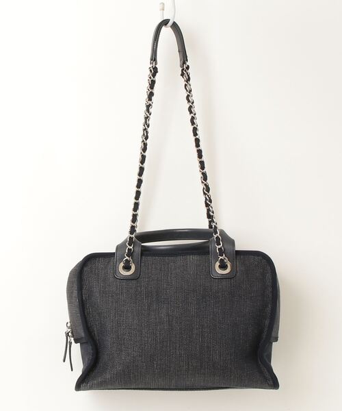 CHANEL（シャネル） ドーヴィル ボーリングバッグ - ネイビー