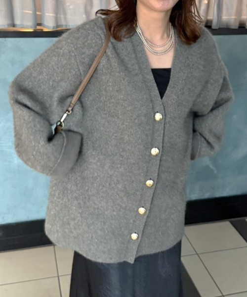 A part by（アパートバイ） カーディガン CNラクーンコンVカーディガン