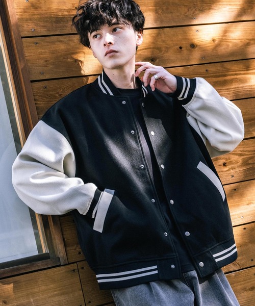 Rocky Monroe（ロッキーモンロー） スタジャン オーバーサイズテック