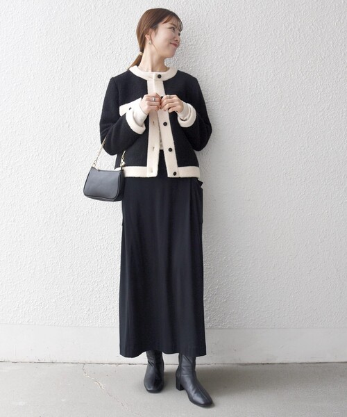 SHIPS any ジャケット ノーカラージャケット any: バイカラー クルー