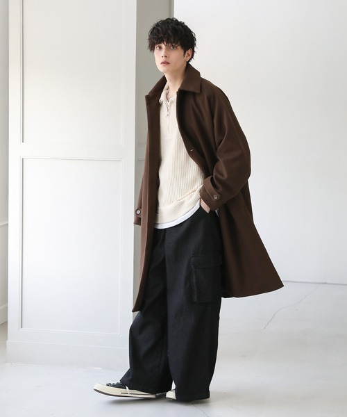 ASTRONOMY セーター ニット ビッグシルエット畦編みハーフジップニット