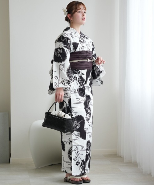 utatane 浴衣 ひとりで着れる！かんたん二部式浴衣セット 国内染色