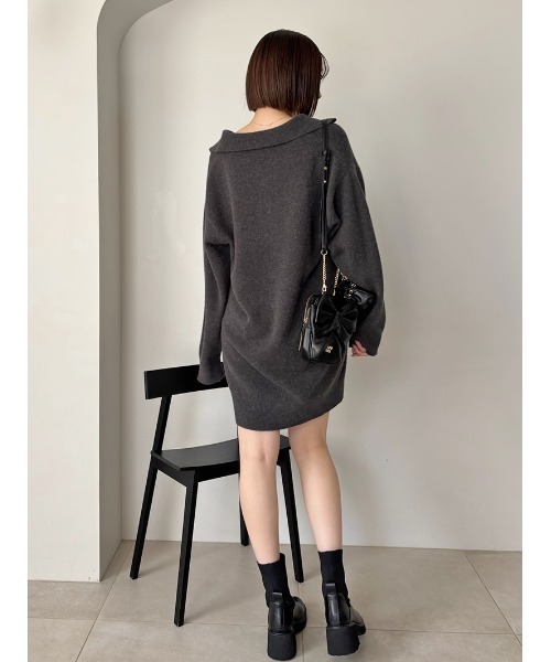 SNIDEL（スナイデル） ワンピース LACOSTE/スキッパーニットワンピース