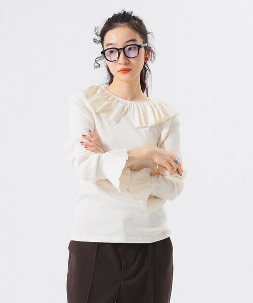 BEAMS BOY（ビームス ボーイ） tシャツ 「2/5再値下げ」リブ フリル