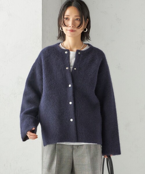 SHIPS（シップス） ノーカラーコート コート フォックス ブレンド ノー