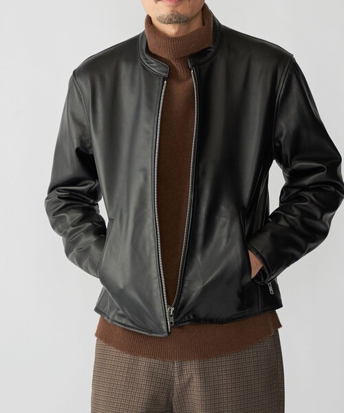 SHIPS（シップス） 革ジャン ライダース SHIPS: ラムレザー シングル