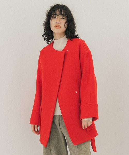 PUBLIC TOKYO（パブリックトウキョウ） ノーカラーコート コート