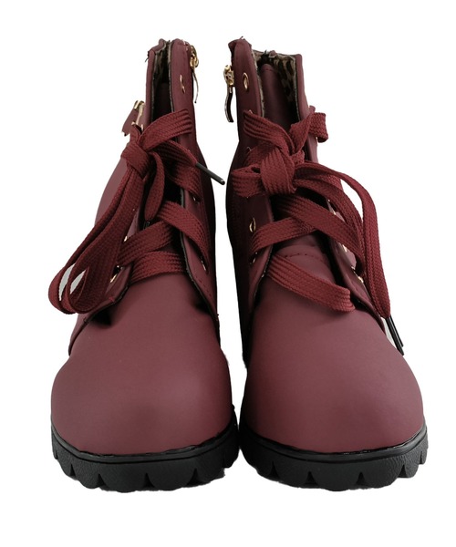 Dewlily ブーツ 編み上げショートブーツ レディース : ZOZOTOWN Yahoo