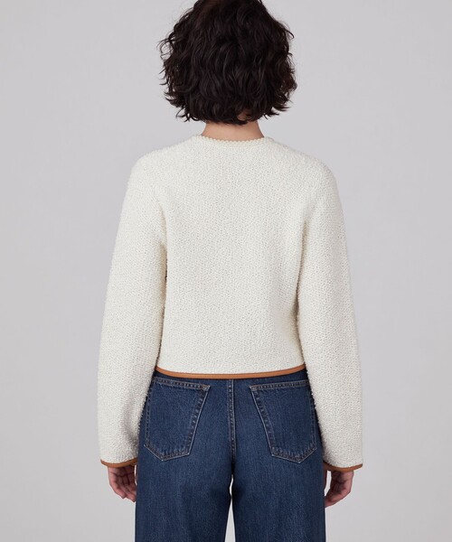 MACPHEE（マカフィー） カーディガン パイピング クルーネック