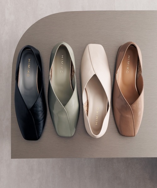 HIMIKO パンプス 「Made in Japan」「撥水」スクエアトゥ