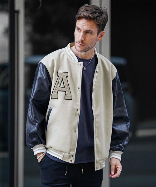 joker（ジョーカー） スタジャン オーバーサイズカレッジロゴ