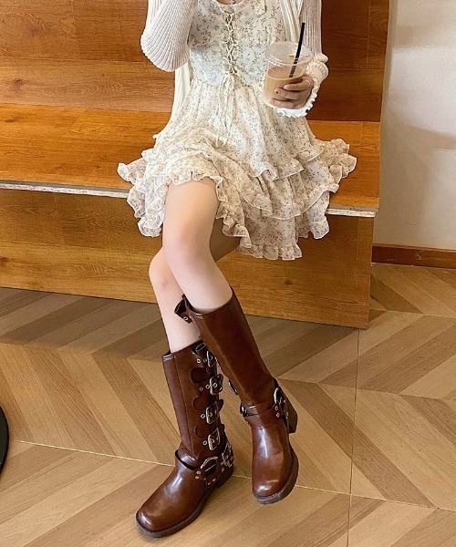 ALMO ブーツ 「LAMPOON」ベルトエンジニアブーツ レディース