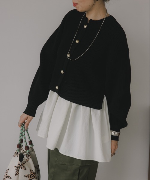 210nouve（トゥージュヌーヴ） ニット セーター ペプラム ドッキング