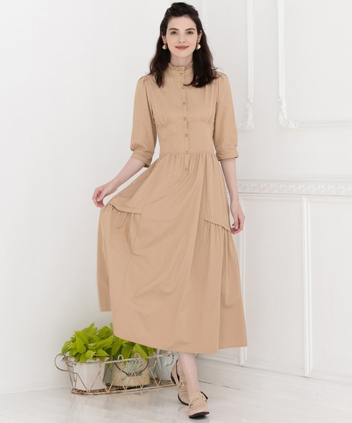 DRESS+（ドレスプラス） ワンピース ワンピース フレア Aライン 袖付き