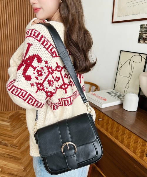 moment+ ショルダーバッグ バッグ ワイドベルトサッチェルショルダー