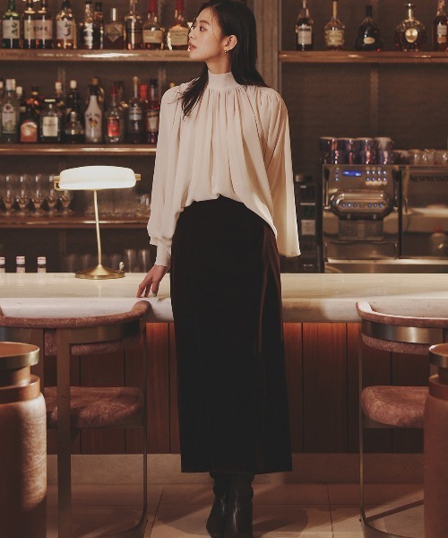 anuans（アニュアンス） ブラウス シャツ ジョーゼットフレアブラウス