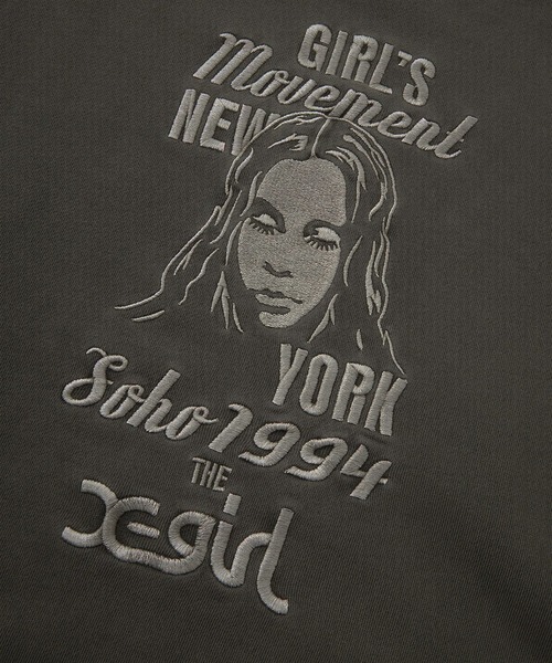 X-girl（エックスガール） トレーナー スウェット MIX LOGO ＆ FACE