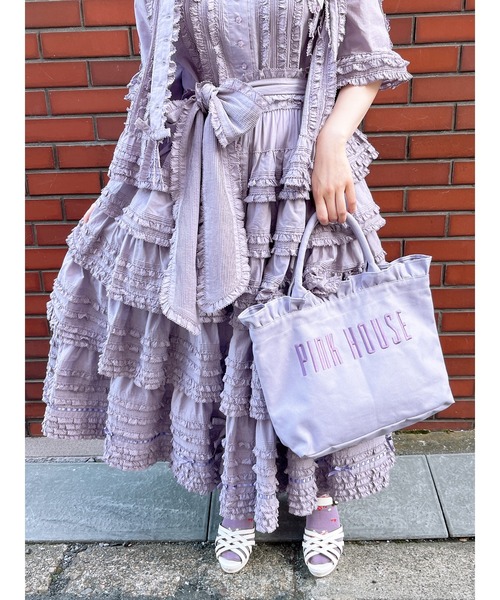 PINK HOUSE（ピンクハウス） ワンピース サッシュベルト付きローン