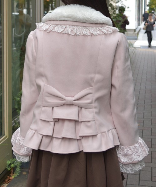 axes femme（アクシーズ ファム） ピーコート pコート ローズリボン付