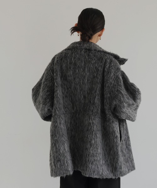 hellam（ヘラム） ステンカラーコート コート シャギースタンドカラー