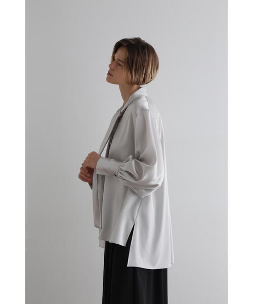 LE PHIL（ル フィル） ブラウス シャツ クラシックサテンブラウス