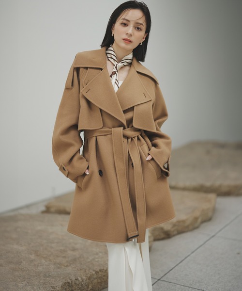 anuans（アニュアンス） トレンチコート コート リバーミドルトレンチ