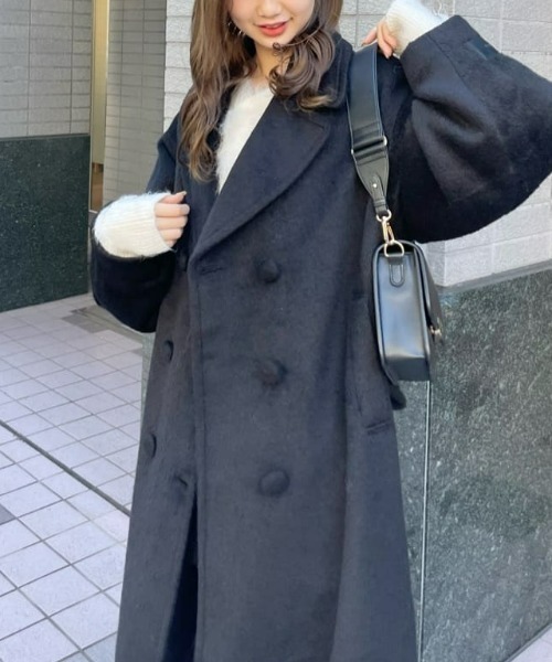 Chico（チコ） ニット 「前後2way」シャギーMIXクロスニット