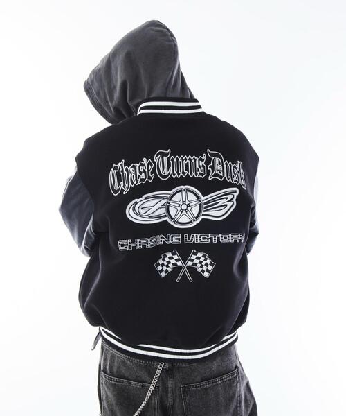 SHORT ROUND スタジャン SHORT ROUND/メルトンワッペンスタジャン