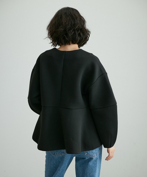 ADAM ET ROPE'（アダムエロペ） カーディガン ミックスボタンペプラム