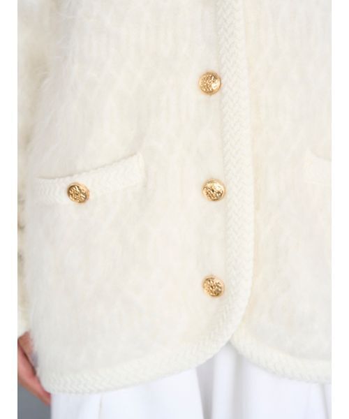 SNIDEL（スナイデル） ジャケット ノーカラージャケット ファーライク