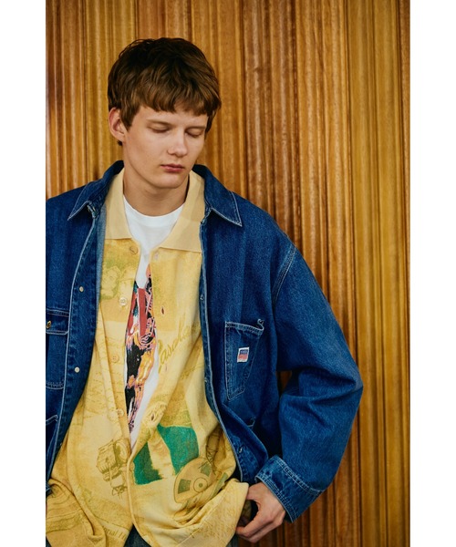 TOWNCRAFT（タウンクラフト） ポロシャツ PRINTED POLO CARDIGAN