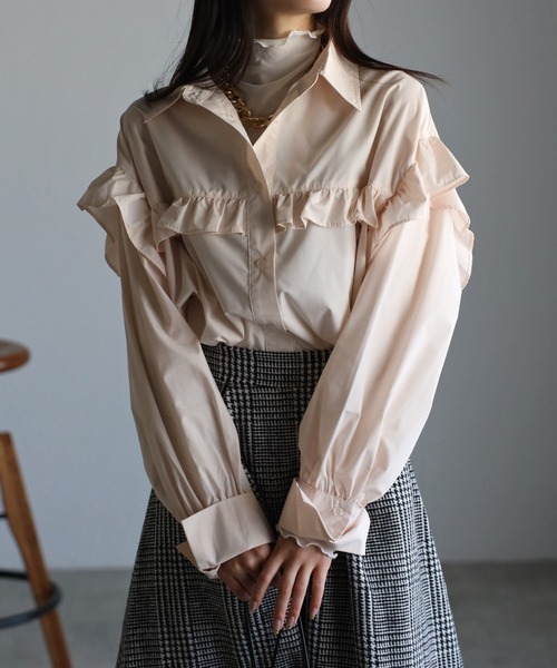 sakishimatokyo ブラウス シャツ フリルブラウス/長袖 レディース