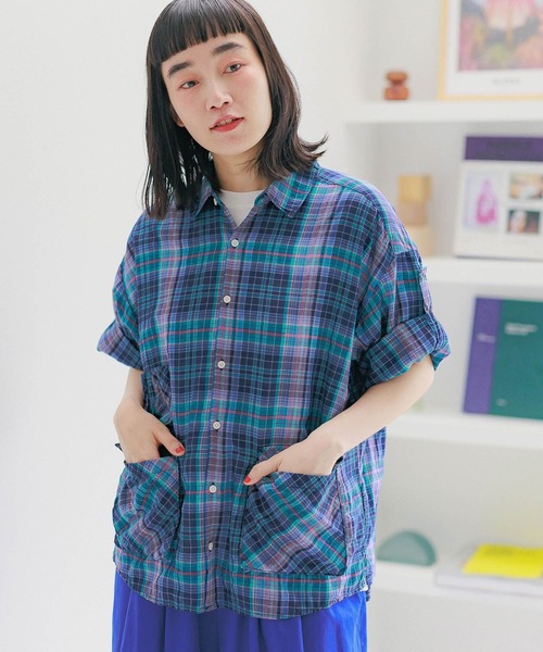 ニコアンド -be with M- Misayoカラフルチェックシャツ