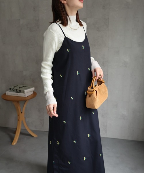 sakishimatokyo ワンピース フラワー刺繍 キャミワンピース/flower