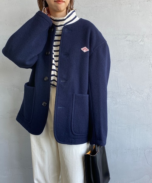 Danton（ダントン） ジャケット ノーカラージャケット ウールライト