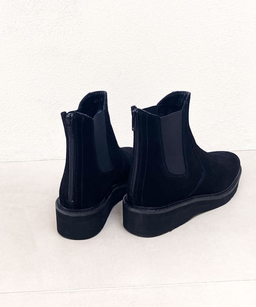 enchanted（エンチャンテッド） ブーツ 本革バックジップサイドゴア