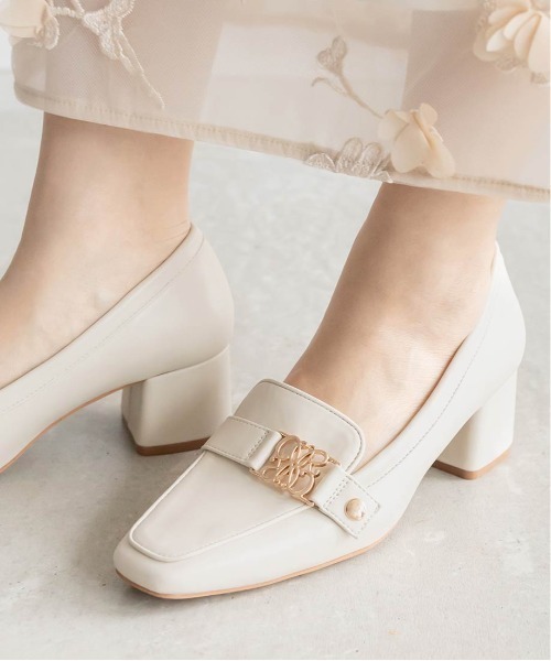 RANDA（ランダ） ローファー 2WAY モノグラムローファーシューズ