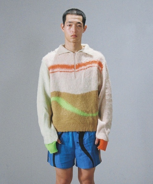 PAMM（パム） ニット セーター 気狂いのハーフジップニット レディース