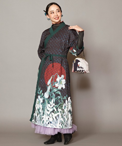 カヤ ワンピース 「重宗玉緒×倭物やカヤ」モダン着物ワンピース