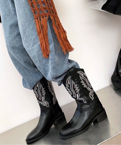 SHEENA（シーナ） ブーツ ウエスタンブーツ レディース : ZOZOTOWN