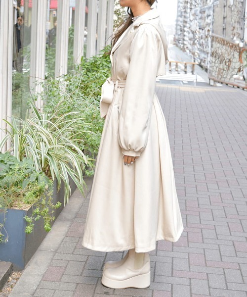 axes femme（アクシーズ ファム） トレンチコート コート フード付